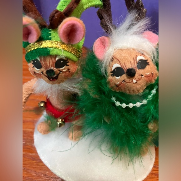 NWT Annalee 3” Prancer & Vixen Reindeer # 945413 Macy’s Storybook Mice 2013 - Picture 6 of 8